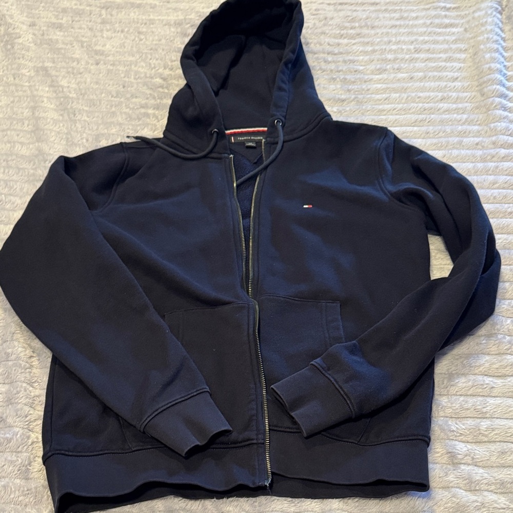 Tommy Hilfiger Men's Dark Blue Hoodie Jacket